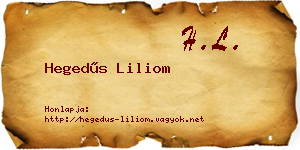 Hegedűs Liliom névjegykártya